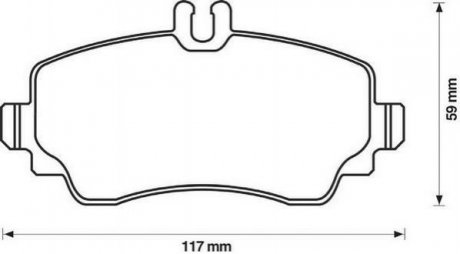 Купить Колодки тормозные передние A-KLASA 98- Mercedes W168 Jurid 571945J (фото1) подбор по VIN коду, цена 1094 грн.