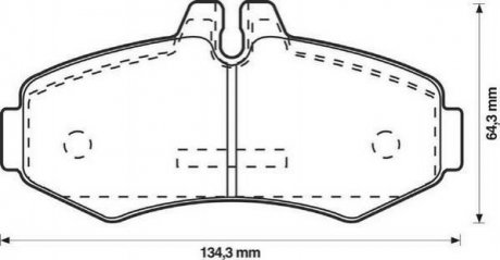 Купить DB Тормозные колодки передние VITO 96- (BOSCH, без датчика) Mercedes Vito, V-Class, W903, W904 Jurid 571946J (фото1) подбор по VIN коду, цена 993 грн.