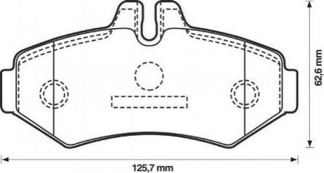 Купить DB Колодки тормозные задние SPRINTER 95- Mercedes G-Class, W901, W902, W903, Volkswagen LT, Mercedes W904, W909 Jurid 571950J (фото1) подбор по VIN коду, цена 934 грн.