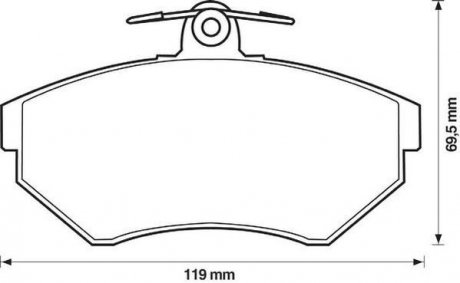 Купити Колодки гальмівні дискові Audi A4, Volkswagen Passat, Seat Cordoba Jurid 571955J (фото1) підбір по VIN коду, ціна 1251 грн.