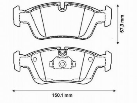 Купить Колодки тормозные передние 3 98- BMW E36, E46, Mercedes S124 Jurid 571959D (фото1) подбор по VIN коду, цена 983 грн.