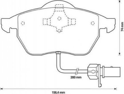 VW Тормозные колодки перед. Audi A6 VW Passat 96- Jurid 571982J