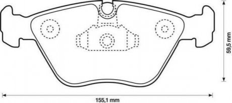 Гальмівні колодки перед. BMW E32/E34/E36/E46 Jurid 571994J