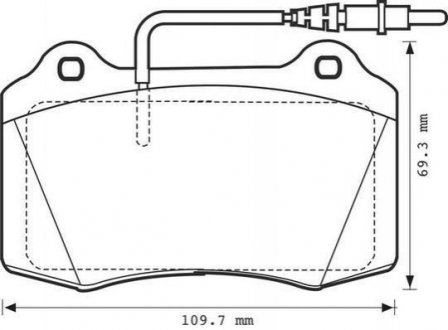 PEUGEOT ГАЛЬМІВНІ КОЛОДКИ ДИСКОВІ 406 1,9-3,0 95- Jurid 571999J