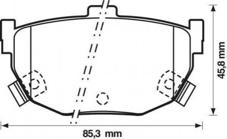 Купити Колодки гальмівні дискові Nissan Bluebird, Maxima, Hyundai Lantra, Coupe, Elantra, KIA Cerato, Hyundai Tiburon Jurid 572127J (фото1) підбір по VIN коду, ціна 725 грн.