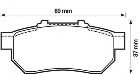 HONDA Колодки тормозные задние Civic 1,5/1,6 90- Jurid 572134J