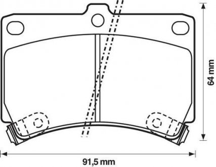 Колодки гальмівні дискові Mazda 323, KIA Rio Jurid 572145J