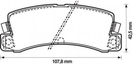 TOYOTA Гальмівні колодки задні.Camry,Avensis,Carina II,E,Corolla,Lexus ES,RX Jurid 572188J