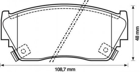 Колодки тормозные передние SUNNY 1.4/1.6/2.0D N14 91- БЕЗ ДАТЧИКО Mercedes T1/T2 Jurid 572210J