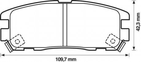 Купити OPEL Гальмівні колодки задні. FRONTERA A,B 2 Opel Frontera Jurid 572221J (фото1) підбір по VIN коду, ціна 968 грн.