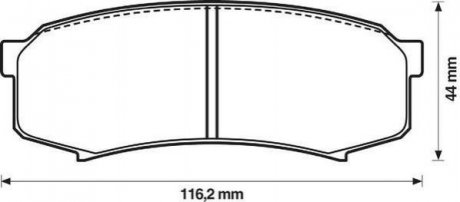 TOYOTA Тормозные колодки задн. Land Cruiser J7,80/90,Prado,FJ Cruiser,Mitsubishi Pajero IV Jurid 572245J