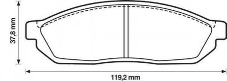 Колодки тормозные передние CIVIC 1,2/1,3 83-87 Suzuki Swift Jurid 572250J