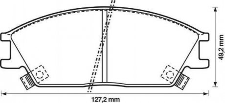 Купити HYUNDAI Гальмівні колодки передні.Accent 94-,Getz 02-,Pony 89- Honda Accord, Hyundai Accent, Lantra, Pony Jurid 572269J (фото1) підбір по VIN коду, ціна 875 грн.