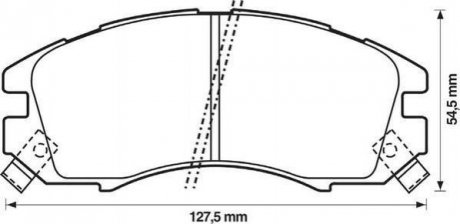 SUBARU Гальмівні колодки передні.Subaru Impreza,Legacy 89-00 Jurid 572275J