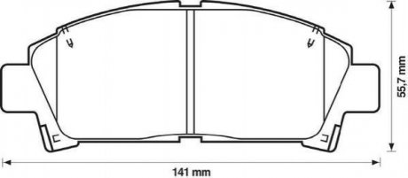 TOYOTA Тормозный колодки передние CARINA -97 Toyota Carina, Avensis Jurid 572357J
