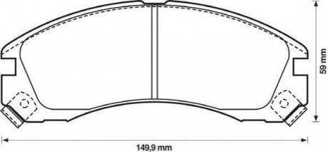 Купить MITSUBISHI Тормозные колодки передн.Pajero 90-,L200/400, Galant, Lancer Mitsubishi Outlander, Pajero, Galant, L200, Lancer Jurid 572370J (фото1) подбор по VIN коду, цена 891 грн.