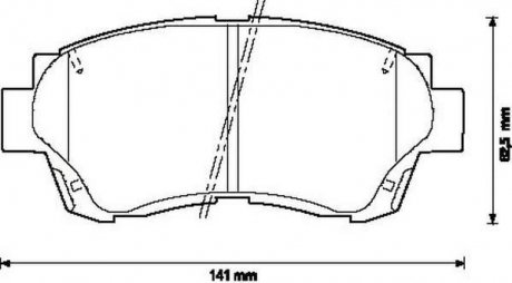 TOYOTA Гальмівні колодки передні.Camry 91-,Lexus GS,LS Jurid 572392J