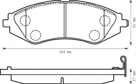 CHEVROLET Гальмівні колодки передні.Lacetti, Epica 2.0 Jurid 572408J