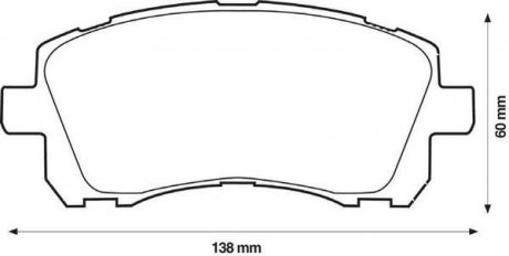 Купити Колодки гальмівні дискові Subaru Impreza, Forester, Legacy, Outback Jurid 572423J (фото1) підбір по VIN коду, ціна 1004 грн.