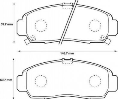 Купити HONDA Гальмівні колодки передні.FR-V, Legend 05-,Stream 01- Honda Civic, Stream, FR-V, Accord, Zaz Sens, Honda Legend Jurid 572449J (фото1) підбір по VIN коду, ціна 1376 грн.