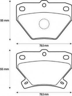 TOYOTA Тормозные колодки задн. Yaris 99- Jurid 572450J