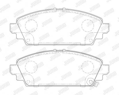 HONDA Гальмівні колодки передні.Accord 1.6 98-,Civic 1.7CTDi/2.0 01- Honda Accord, Civic Jurid 572464J