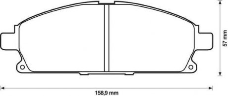 Купити Гальмівні колодки пер. Nissan X-Trail 01-, Terrano 95- Nissan Pathfinder, Infiniti Q, QX, Nissan X-Trail Jurid 572466J (фото1) підбір по VIN коду, ціна 1189 грн.