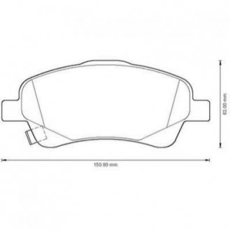 TOYOTA Гальмівні колодки передні.Avensis 03- Jurid 572485J