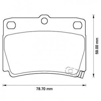 Купить Колодки тормозные дисковые Mitsubishi Pajero Jurid 572519J (фото1) подбор по VIN коду, цена 1267 грн.