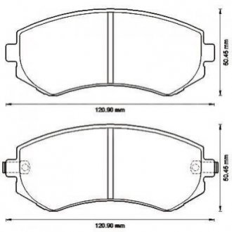 NISSAN Тормозные колодки передн.Almera -00, Patrol 2,8/3,0 97- Nissan Patrol Jurid 572541J