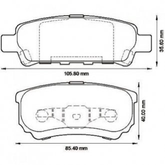 Купить MITSUBISHI Тормозные колодки задн.Lancer,Outlander 03- Mitsubishi Outlander, Lancer, Dodge Avenger, Jeep Compass, Patriot, Dodge Caliber Jurid 572547J (фото1) подбор по VIN коду, цена 813 грн.