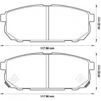 KIA Гальмівні колодки дискові Sorento 02- задн. Jurid 572549J