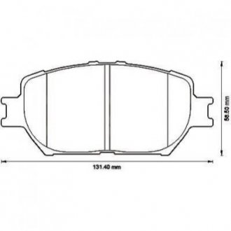 TOYOTA Гальмівні колодки передні. Camry 01- Toyota Camry, Lexus LS, Toyota Celica, Lexus ES Jurid 572553J