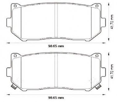 Купить Колодки тормозные дисковые KIA Clarus, Shuma, Carens, Cerato Jurid 572556J (фото1) подбор по VIN коду, цена 978 грн.