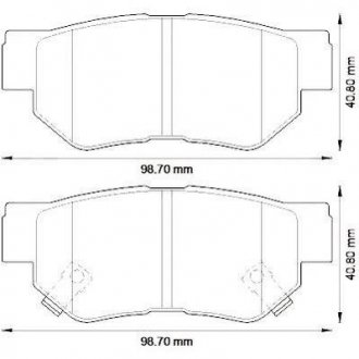 Купити Гальмівні колодки задні. KIA Soul Hyundai Sonata, KIA Sportage, Hyundai Elantra, KIA Magentis, Hyundai Trajet, Santa Fe, Matrix, Getz, KIA Sorento, Hyundai Tucson, SsangYong Rexton Jurid 572557J (фото1) підбір по VIN коду, ціна 961 грн.