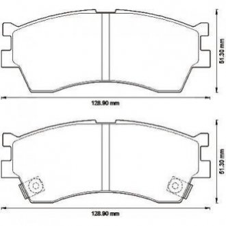 KIA Гальмівні колодки передні.Carens,Clarus 1,8i 16V/2,0i 16V KIA Clarus, Rio, Carens, Shuma, Cerato Jurid 572560J