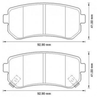 HYUNDAI Гальмівні колодки задні. i30 07-,Kia Ceed, Carens 02- Jurid 572590J