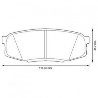 Колодки гальм. заднь. TOYOTA Land Cruiser 4.7/4.5d 08- Jurid 572597J