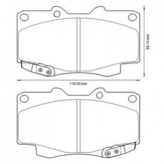 Купить TOYOTA Тормозные колодки передние Hilux 06- Toyota Hilux Jurid 572625J (фото1) подбор по VIN коду, цена 1105 грн.