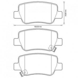 TOYOTA Гальмівні колодки задні. Avensis 09- Jurid 572627J