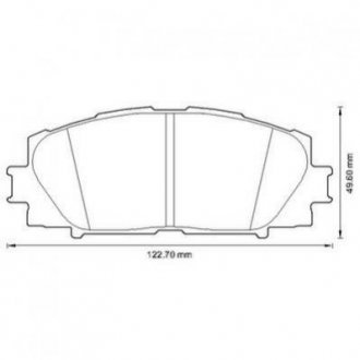 Купити TOYOTAГальмівні колодки передні.Yaris 05-,Prius 09- Toyota Prius Jurid 572631J (фото1) підбір по VIN коду, ціна 1406 грн.