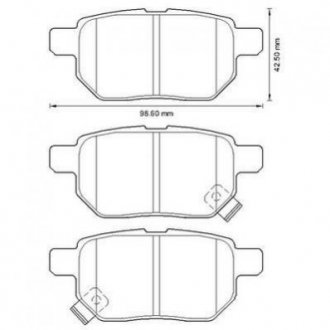 TOYOTA Торм.колодки задн.Auris,Corolla 07- Jurid 572632J