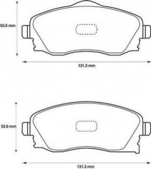 OPEL Тормозные колодки передн.Corsa C 1.0/1.8 00- Opel Corsa Jurid 573011J