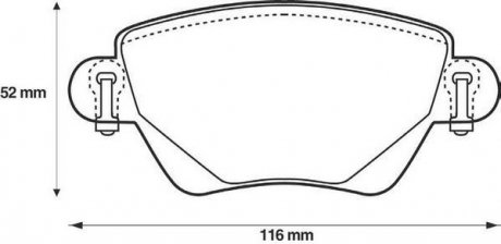 FORD Гальмівні колодки задні.Mondeo III 00-,Kangoo 01-,Jaguar X-Type Jurid 573012J