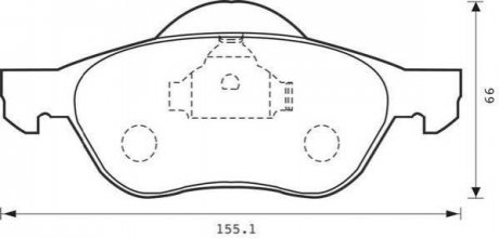 RENAULT Тормозные колодки передние Laguna II,III,Megane II,Scenic II 1.5dCi/2.0 16V 01- Jurid 573016J