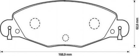 Купити CITROEN Гальмівні колодки передні C5 2.2HDI-3.0 01- Citroen C5 Jurid 573029J (фото1) підбір по VIN коду, ціна 1623 грн.