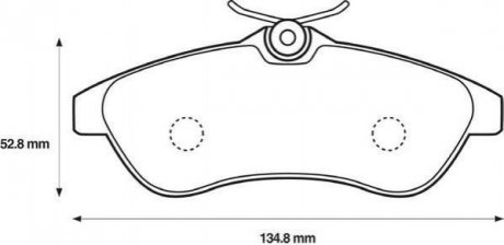 Гальмівні колодки перед. CITROEN C2/3 Volkswagen Polo, Citroen C3, C2 Jurid 573084J