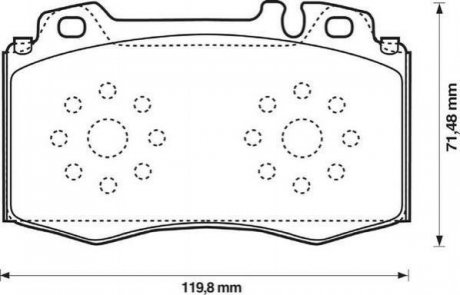 Купити DB Гальмівні колодки перед. W203/211/220 Mercedes S203, W220, S211, W211, W203, CLK-Class, CLS-Class Jurid 573092J (фото1) підбір по VIN коду, ціна 1404 грн.