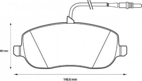 CITROEN Гальмівні колодки передні CITROEN C8 02- Peugeot 607, 807, Citroen C8 Jurid 573096J