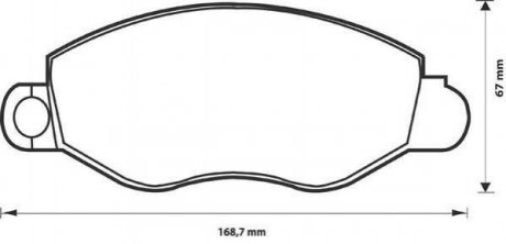 FORD Колодки тормозные передние TRANSIT 2.0 00- Jurid 573110J